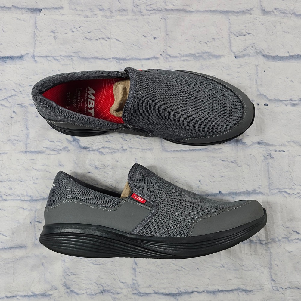 MBT Modena Slip On Sneakers MENS 10.5 Grey Mesh Rocker Sole Walking Shoes